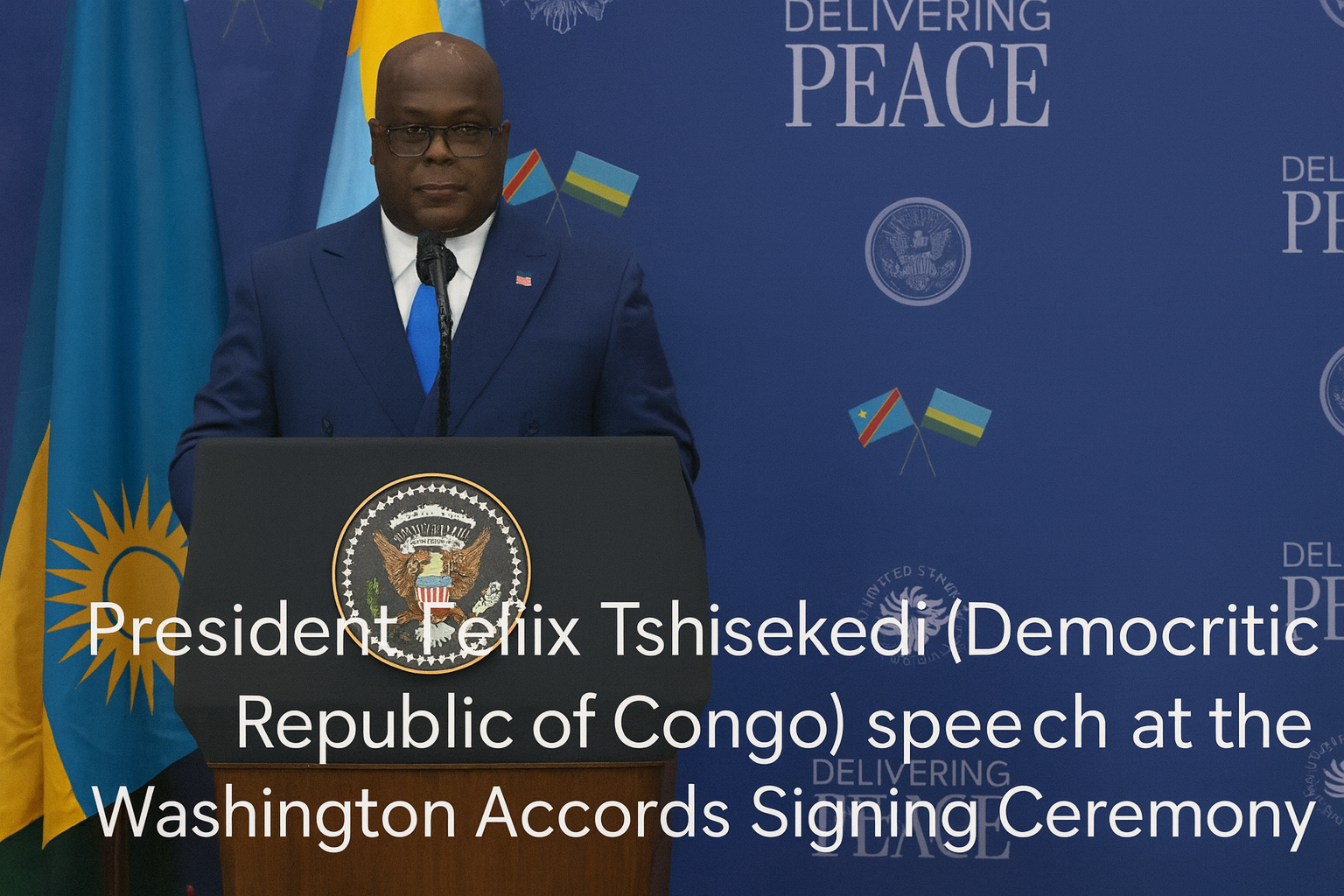 President Félix Tshisekedi (Democratic Republic of the Congo)  at the Washington Accords Signing Ceremony  December 4, 2025